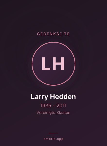 Gedenkportrait von Larry Hedden