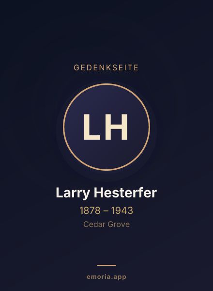 Gedenkportrait von Larry Hesterfer