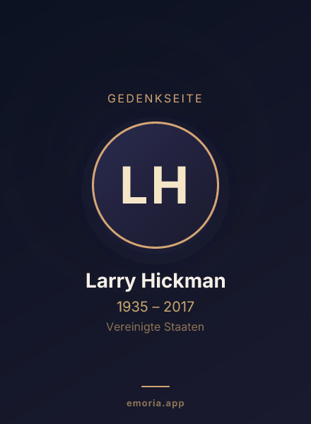 Gedenkportrait von Larry Hickman