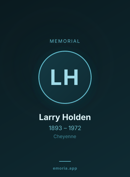 Memorial portrait of Larry Holden