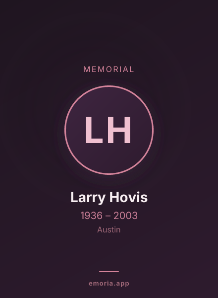 Memorial portrait of Larry Hovis