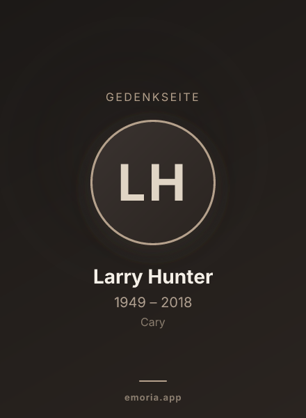 Gedenkportrait von Larry Hunter