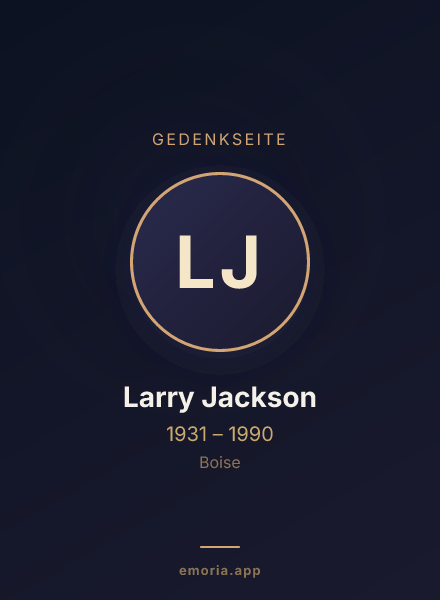 Gedenkportrait von Larry Jackson