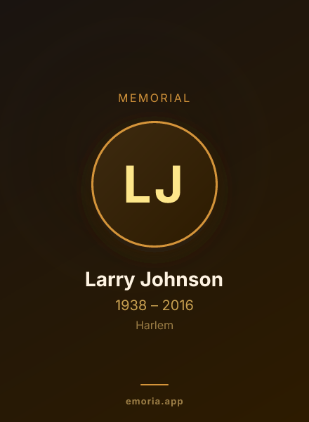 Memorial portrait of Larry Johnson