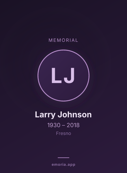 Memorial portrait of Larry Johnson