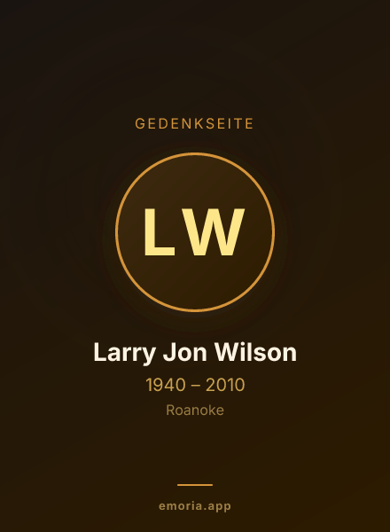 Gedenkportrait von Larry Jon Wilson