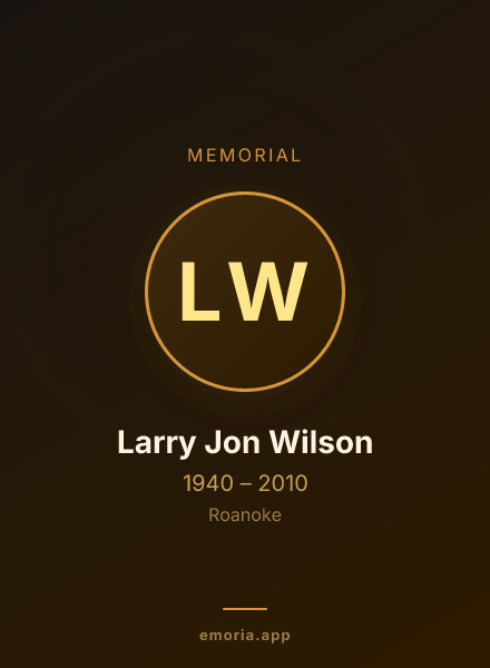 Memorial portrait of Larry Jon Wilson