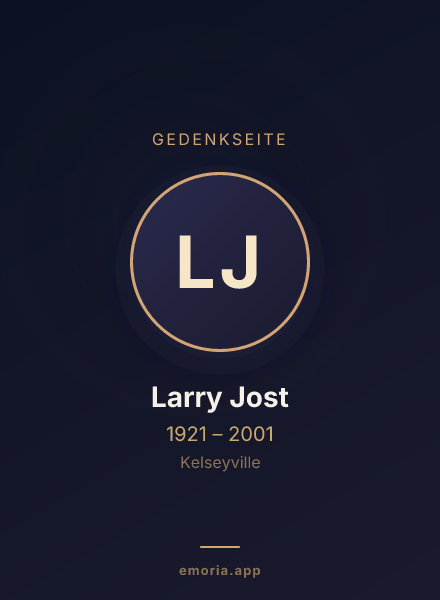 Gedenkportrait von Larry Jost