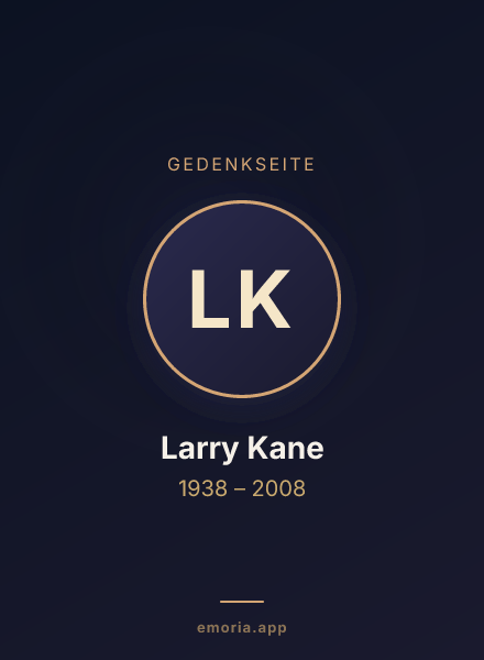 Gedenkportrait von Larry Kane