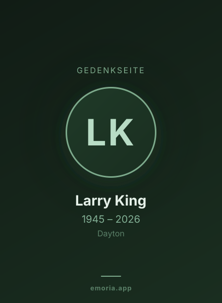 Gedenkportrait von Larry King