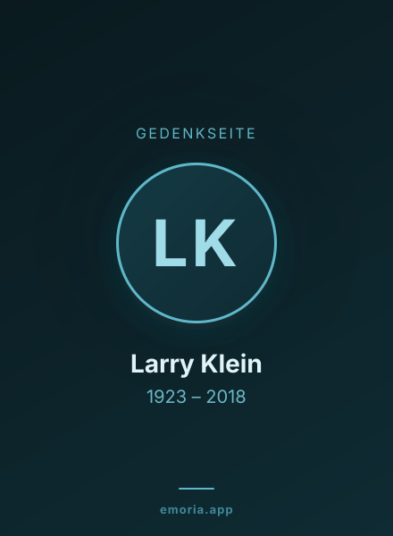 Gedenkportrait von Larry Klein