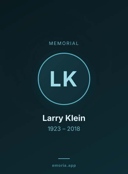 Memorial portrait of Larry Klein