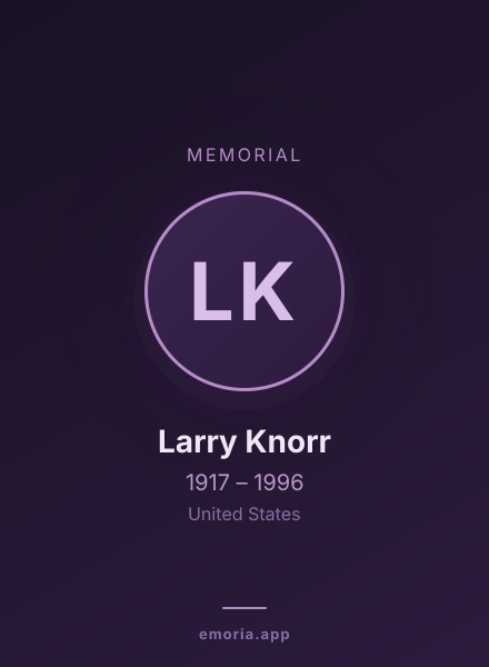 Memorial portrait of Larry Knorr