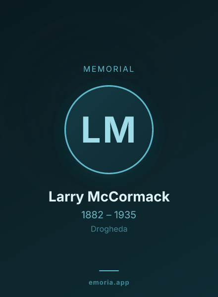 Memorial portrait of Larry McCormack