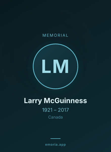 Memorial portrait of Larry McGuinness