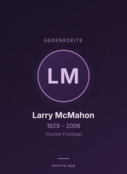 Gedenkportrait von Larry McMahon