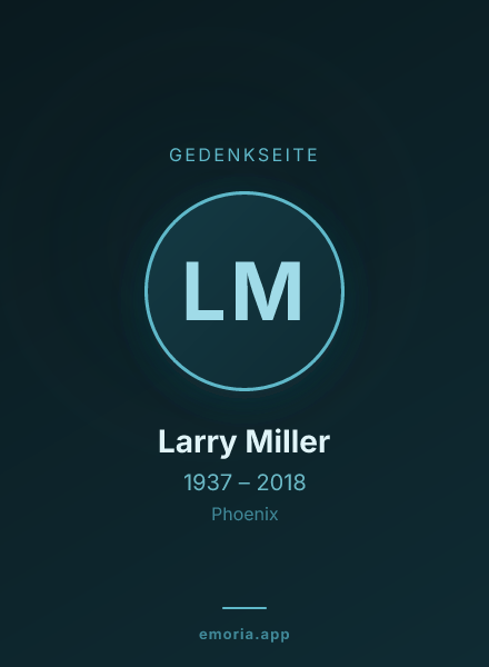 Gedenkportrait von Larry Miller