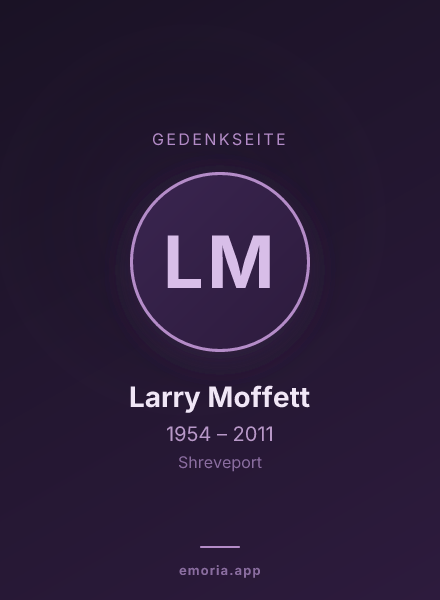 Gedenkportrait von Larry Moffett