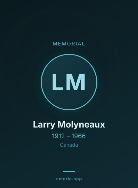 Memorial portrait of Larry Molyneaux