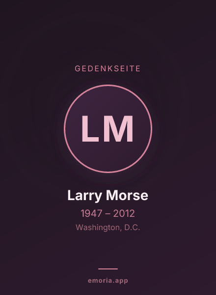 Gedenkportrait von Larry Morse