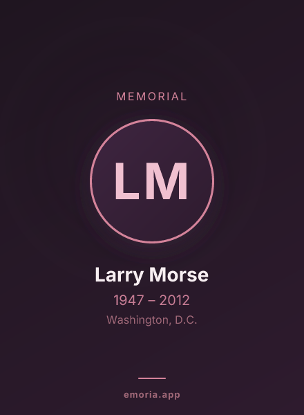 Memorial portrait of Larry Morse