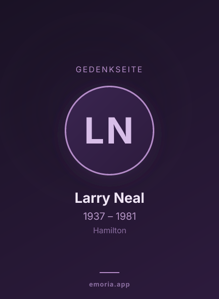 Gedenkportrait von Larry Neal