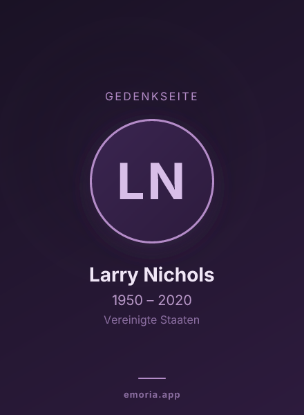 Gedenkportrait von Larry Nichols