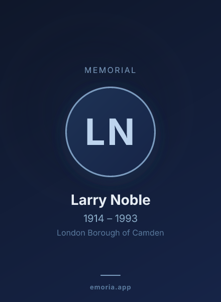 Memorial portrait of Larry Noble