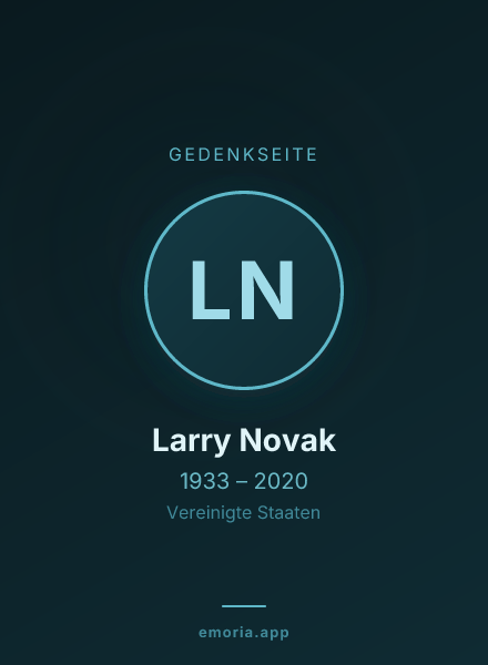 Gedenkportrait von Larry Novak