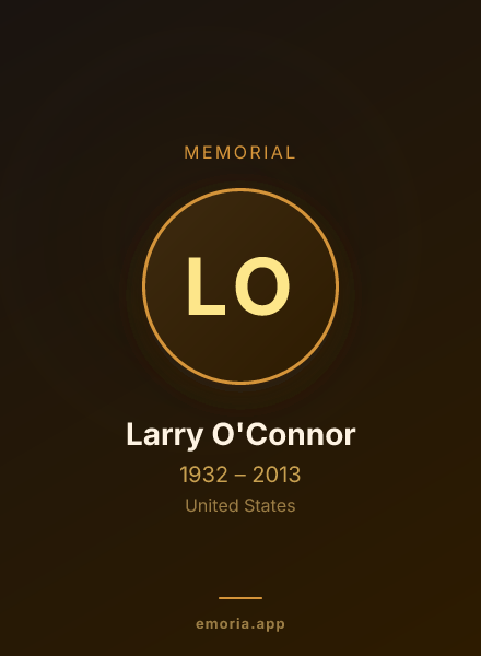 Memorial portrait of Larry O'Connor