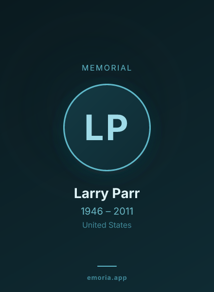 Memorial portrait of Larry Parr