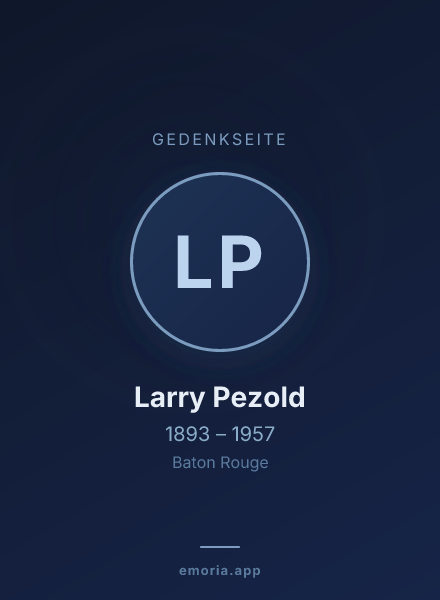 Gedenkportrait von Larry Pezold