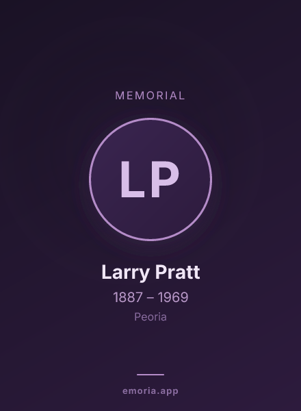 Memorial portrait of Larry Pratt