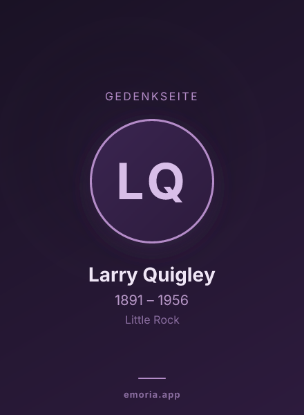 Gedenkportrait von Larry Quigley