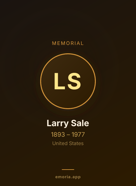 Memorial portrait of Larry Sale