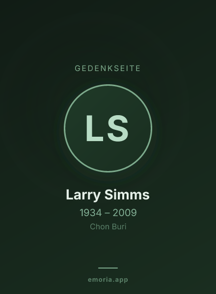 Gedenkportrait von Larry Simms