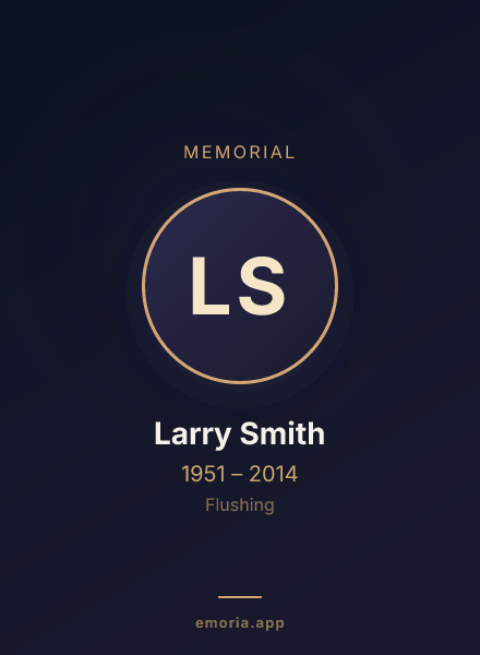 Memorial portrait of Larry Smith