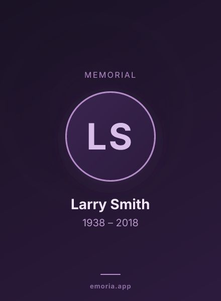 Memorial portrait of Larry Smith