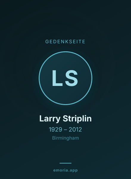 Gedenkportrait von Larry Striplin