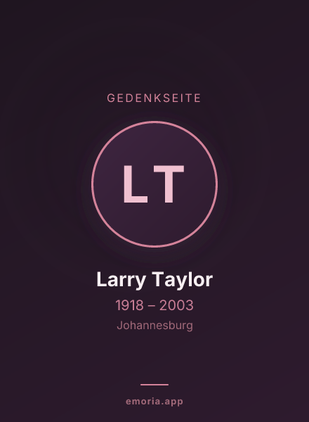 Gedenkportrait von Larry Taylor