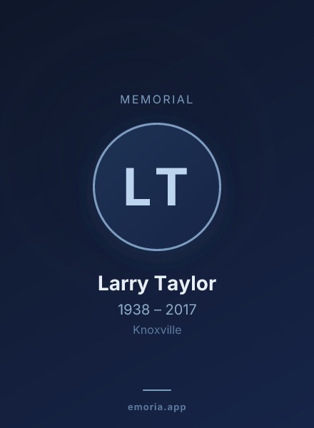 Memorial portrait of Larry Taylor