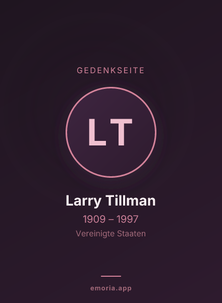 Gedenkportrait von Larry Tillman