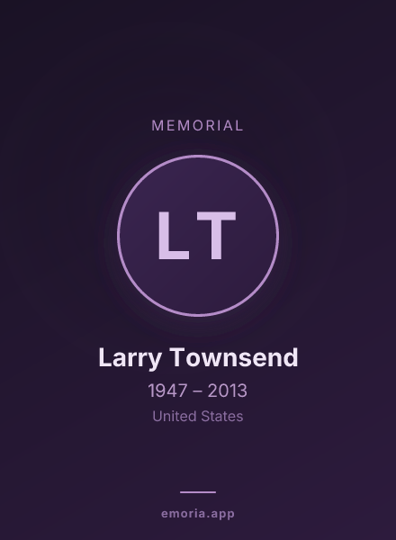 Memorial portrait of Larry Townsend