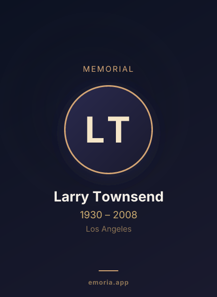 Memorial portrait of Larry Townsend