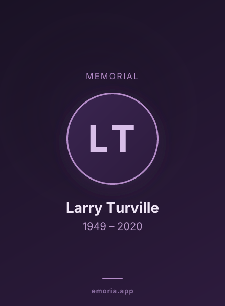 Memorial portrait of Larry Turville