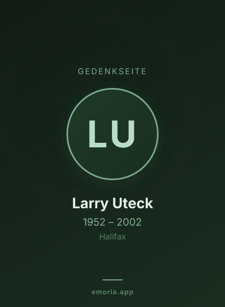 Gedenkportrait von Larry Uteck
