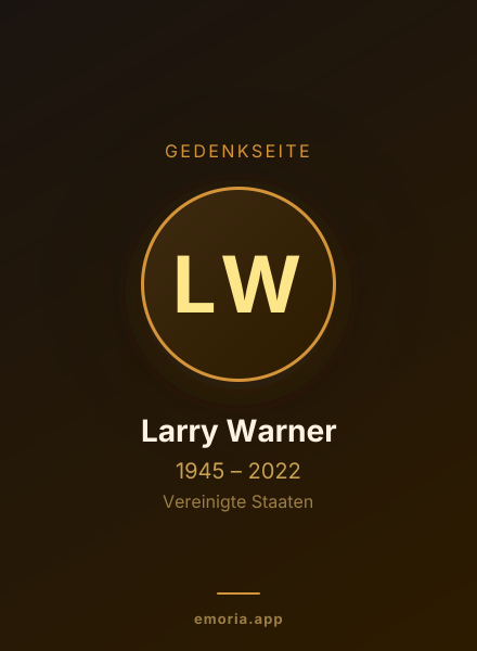 Gedenkportrait von Larry Warner