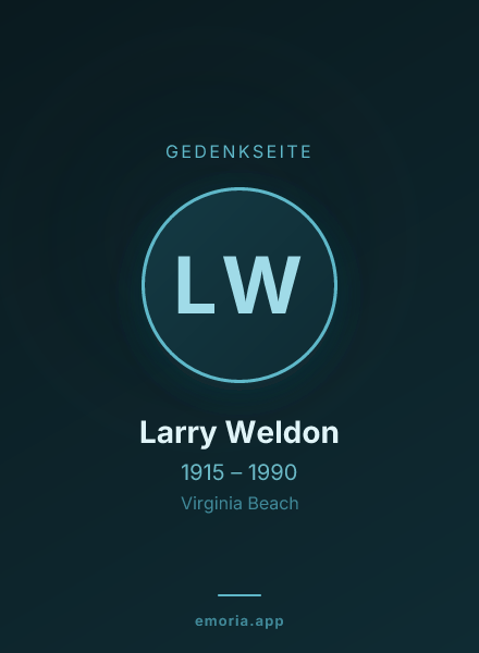 Gedenkportrait von Larry Weldon