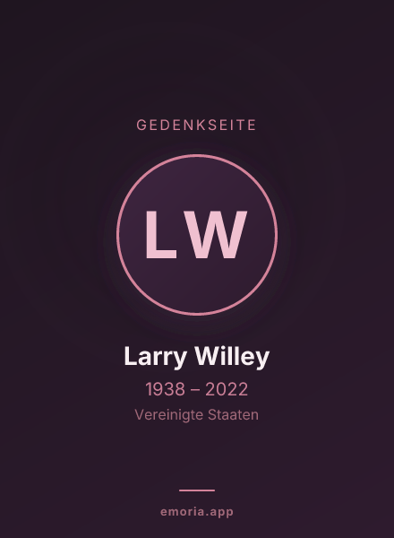 Gedenkportrait von Larry Willey