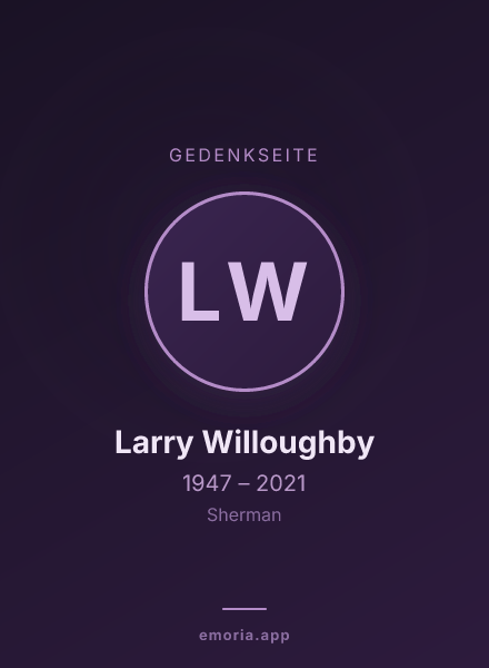 Gedenkportrait von Larry Willoughby